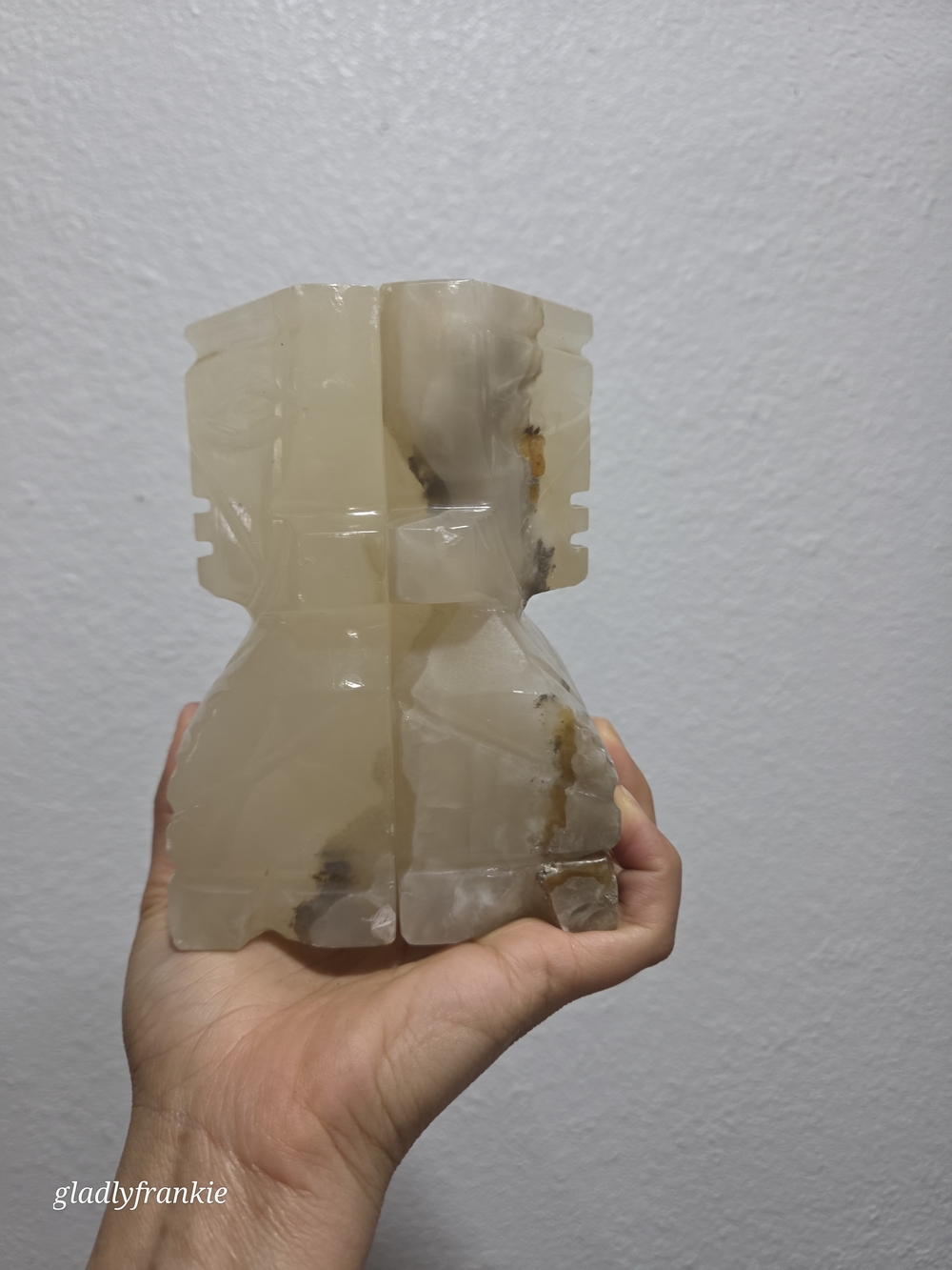 Carved Cream Onyx Decorative Accent Bookends - Unbranded